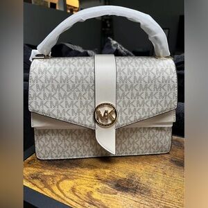 Michael Kors White and Gold Women's Bag